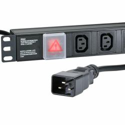 Cablenet IEC8HC20 Stromverteilereinheit [PDU] 8 AC-Ausgänge 1U Schwarz 