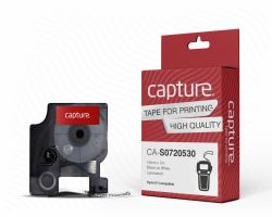 Capture CA-S0720530 Etiketten erstellendes Band Schwarz auf weiss D1 