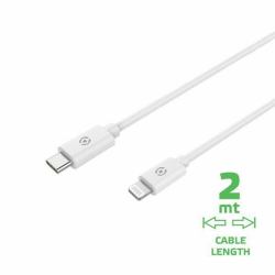 Celly USBLIGHTC2MWH Lightning-Kabel 2 m Weiß 