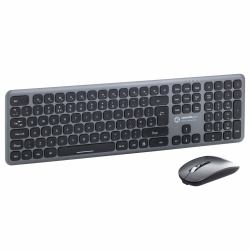 connektgear 24-0238 Tastatur Maus enthalten Heimbüro RF Wireless QWERTY Englisch Silber, Schwarz  - UK version