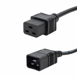 connektgear 27-0091 Stromkabel Schwarz 2 m C20-Koppler C19-Koppler 