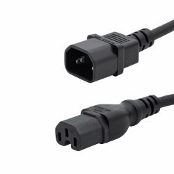 connektgear 27-0327 Stromkabel Schwarz 3 m C14-Koppler C15-Koppler 