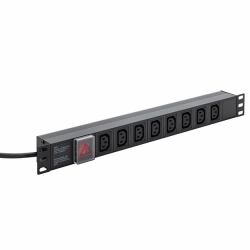 connektgear 27-8030/IEC/RM Stromverteilereinheit [PDU] 8 AC-Ausgänge 1U Schwarz 