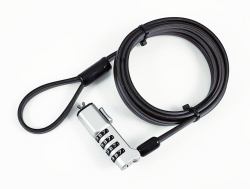eSTUFF GLB220302 Kabelschloss Schwarz 1,8 m 