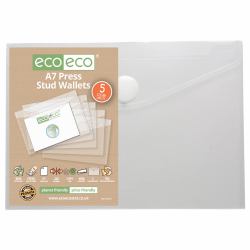 eco eco A7 95% Recycled Clear Press Stud Wallets [5]