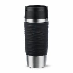 EMSA Travel Mug Waves 36 ml Schwarz, Edelstahl 