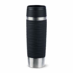 EMSA Travel Mug Waves Grande 500 ml Schwarz, Edelstahl 