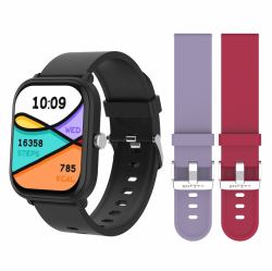 Entity AERO SMARTWATCH BERRY AND LILAC 5,11 cm [2.01"] TFT 48.7 mm Digital 240 x 296 Pixel Touchscreen Schwarz 