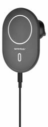 Essentials 1111034 Ladegerät für Mobilgeräte Smartphone Schwarz USB Kabelloses Aufladen Schnellladung Auto 