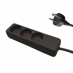 Garbot 24155129-2 Verlängerungskabel 2 m 3 AC-Ausgänge Drinnen Schwarz 