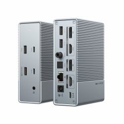 HYPER HDG215-EU laptop-dockingstation & portreplikator Kabelgebunden USB 3.2 Gen 1 [3.1 Gen 1] Type-C Silber 