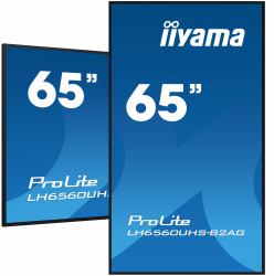 iiyama LH6560UHS-B2AG Signage-Display Digitale A-Platine 163,8 cm [64.5"] LED WLAN 500 cd/m² 4K Ultra HD Schwarz Eingebauter Prozessor Android 11 24/7 