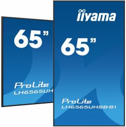 iiyama LH6565UHSB-B1 Signage-Display Kiosk-Design 163,8 cm [64.5"] LED WLAN 800 cd/m² 4K Ultra HD Schwarz Eingebauter Prozessor Android 11 24/7 