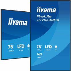 iiyama LH7564UHS-B1AG Signage-Display Digital Signage Flachbildschirm 190,5 cm [75"] WLAN 500 cd/m² 4K Ultra HD Schwarz Eingebauter Prozessor Android 24/7 