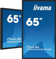 iiyama TF6539AS-B1AG Signage-Display Kiosk-Design 163,8 cm [64.5"] LED 435 cd/m² 4K Ultra HD Schwarz Touchscreen Eingebauter Prozessor Android 11 24/7 