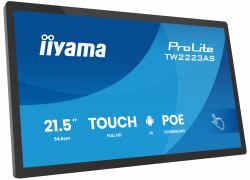 iiyama TW2223AS-B3P Signage-Display Interaktiver Flachbildschirm 54,6 cm [21.5"] WLAN 450 cd/m² Full HD Schwarz Touchscreen Eingebauter Prozessor Android 24/7 