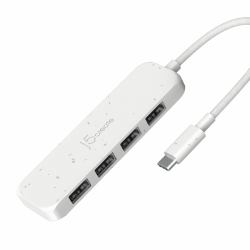 j5create Umweltfreundlicher USB-C-zu-Hub Typ A Gen 2 mit 4 Anschlüssen 