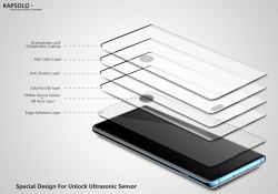 KAPSOLO Displayschutzglas, vollflächiges Displayschutz mit abgerundete Kanten, Temperglas, 3D schutzglas für samsung galaxy note20 ultra 5g 