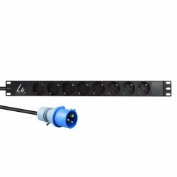 Lanview LVR-3MIEC-LIC-SCH8 Stromverteilereinheit [PDU] 8 AC-Ausgänge 1U Schwarz 