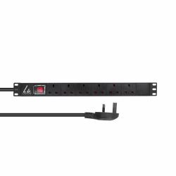 Lanview LVR-3MUK-SW-UK6 Stromverteilereinheit [PDU] 6 AC-Ausgänge 1U Schwarz 
