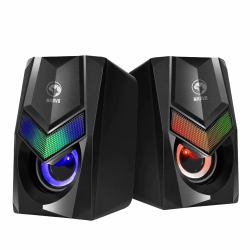 Marvo Scorpion SG-118 Gaming Speakers, Stereo Sound, USB Powered, 7 Colour RGB Lighting, 6w, 3.5mm Input, Black Schwarz Kabelgebunden 