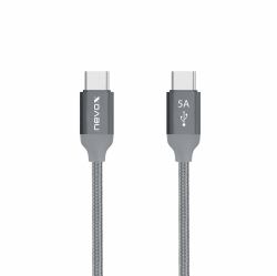 nevox 1654 USB Kabel USB 2.0 2 m USB C 0,48 Gbit/s 100 W Grau, Silber 