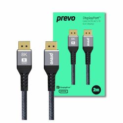 PREVO DP14-2M DisplayPort-Kabel Schwarz 