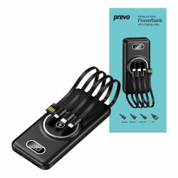 PREVO SP5002 Powerbank 1000 mAh Kabelloses Aufladen Schwarz 