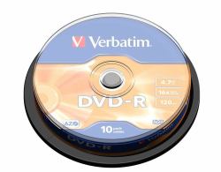 Verbatim DVD-R Matt Silver 4,7 GB 10 Stück[e] (VERBATIM DVD-R AZO 4.7GB 16X MATT SILVER SURFACE 10 PK SPIND)