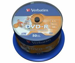Verbatim 43533 DVD-Rohling 4,7 GB DVD-R 50 Stück[e] (Verbatim 1x50 Verbatim DVD-R 4,7GB 16x Speed, photo printable 43533)