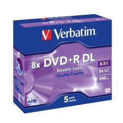 Verbatim VB-DPD55JC (Verbatim DVD+R Double Layer 8.5GB 8X Matt Silv Surface 5Pack)
