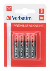 Verbatim AAA 4 Blister Pack Alkaline Batteries (Verbatim [49920] AAA Battery Alkaline 4 Pack)