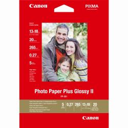 Canon PP-201 Glossy II Fotopapier Plus 13 x 18 cm – 20 Blatt (PP-201 PHOTO PAPER PLUS II - GLOSSY 13X18 20SHTS)