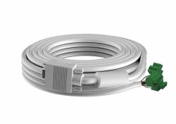 Vision 5m VGA M White (5 m Modular AV faceplate cable - pre-terminated Techconnect VGA cable - Ferrite core - phoenix [m] to VGA [m] - 28 awg - outer diameter 8 mm - white)