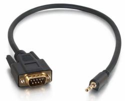 C2G 0.5m VelocityTM DB9 Male to 3.5mm Male Adapter Cable (Legrand 0.5m Velocity[TM] DB9 Male to 3.5mm Male Adapter Cable [Lifetime warranty])