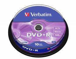 Verbatim DVD+R Matt Silver 4,7 GB 10 Stück[e] (VERBATIM DVD+R AZO 4.7GB 16X MATT SILVER SURFACE 10 PK SPIND)