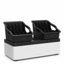 Belkin B2B160VF Ladestationsorganiser Tisch- und Wandmontage Schwarz, Weiß (GO BASE 2 BINS PL 10PORT USB CHARGER)