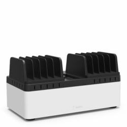 Belkin B2B161VF Ladestationsorganiser Tisch- und Wandmontage Schwarz, Weiß (GO BASE FIXED PL 10 PORT USB CHARGER)