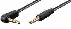 Microconnect AUDLL05A audio cable 0.5 m 3.5mm Black (3.5mm Minijack Cable 0,5m 90Â° - 3.5mm Minijack Cable Male-Male - Warranty: 300M)