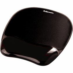 Fellowes 9112101 Mauspad Schwarz (Crystals Mouse Pad Wrist Support Black)