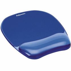 Fellowes 91141 mouse pad Blue (Fellowes 91141 Crystal Gel Mousepad Wrist Support Blue)