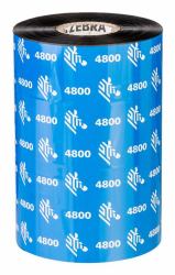 Zebra 4800 Resin thermal ribbon 450 m Black (RIBBON 4800 RESIN 174WX450LMM - 450M C-25MM BOX OF 12)