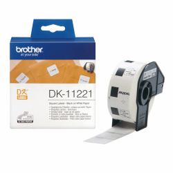 Brother DK-11221 Etiketten erstellendes Band Schwarz auf weiss (DK QUADR. SINGLE ROLLS WHITE - 1000PCS/RL)