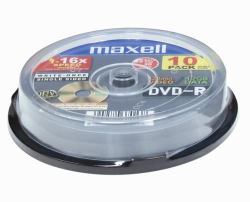 Maxell DVD-R 4,7GB 16X 10-Pack 10 Stück[e] (Maxell DVD-R 4.7GB X 10 PACK SPINDLE)