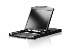 ATEN CL5800N rack console 48.3 cm [19"] 1280 x 1024 pixels Black (ATEN Slideaway CL5800N - KVM console with KVM switch - 19" - rack-mountable - 1280 x 1024 @ 75 Hz - VGA)