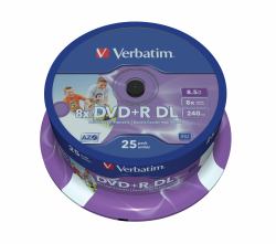 Verbatim 43667 DVD-Rohling 8,5 GB DVD+R DL 25 Stück[e] (Verbatim DVD+R Double Layer 8.5GB 8X Printable 25 Pack)