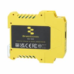 Brainboxes ES-522 Serien-Server RS-232, RS-422/485 (Brainboxes Industrial Enet x 2 ES-522)