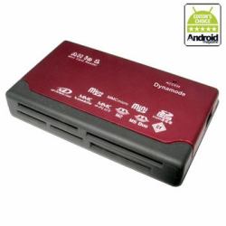 Hypertec EXT-103C-WHY card reader USB 2.0 Black, Red (All-in-one USB connected flash card reader- includes ultra slim hot swappable plug & play design and high speed data transfer. [1Year warranty])