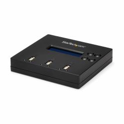 StarTech.com Standalone 1 to 2 USB Thumb Drive Duplicator and Eraser, Multiple USB Flash Drive Copier, System and File and Whole-Drive Copy at 1.5 GB/min, Single and 3-Pass Erase, LCD Display - TAA...