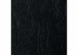 GBC Binding Cover A5 Leather Grain 250gsm (GBC 4400017 Black Leathergrain Binding Covers)